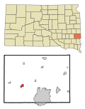 Minnehaha County South Dakota Incorporated and Unincorporated areas Hartford Highlighted
